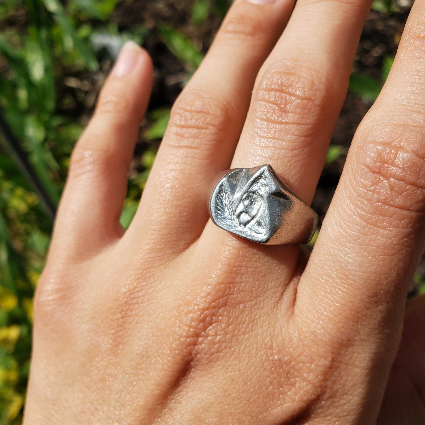 Foxy lady wax seal signet ring