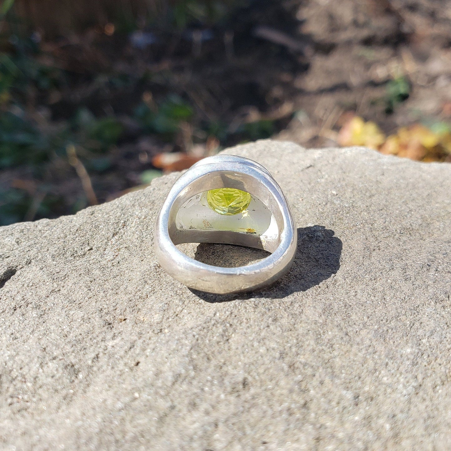 YAG sun silver ring