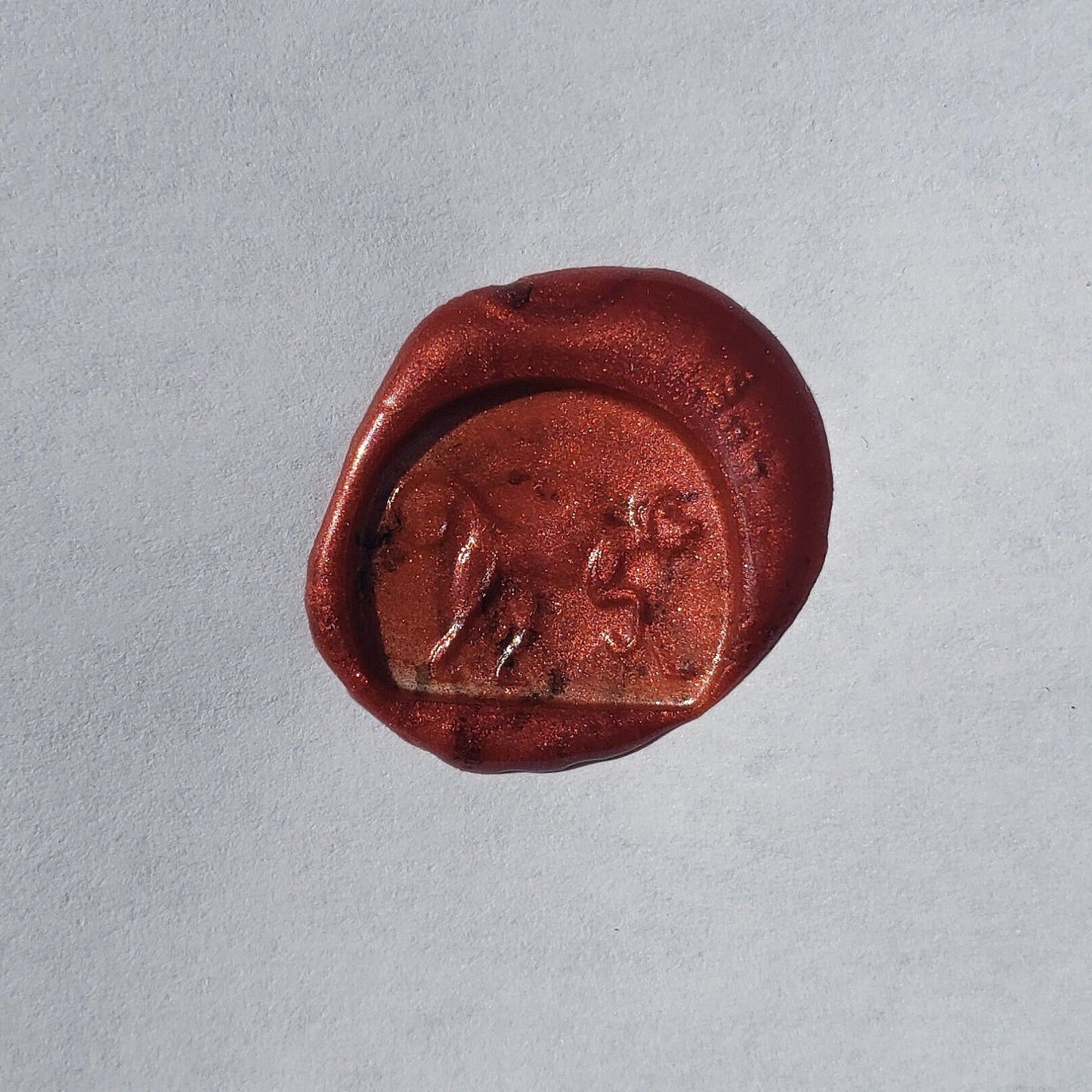 Capuchin monkey wax seal signet ring