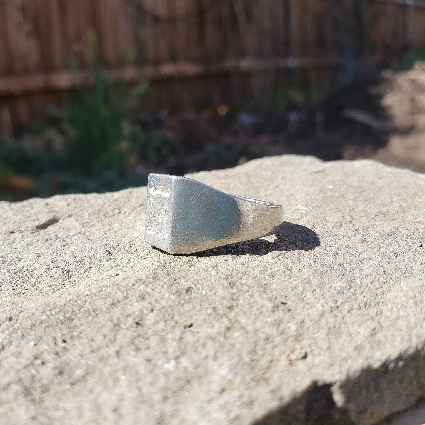 Scroll and quill wax seal signet ring