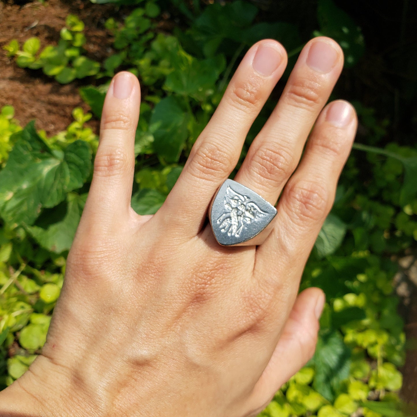 Cherubim wax seal signet ring