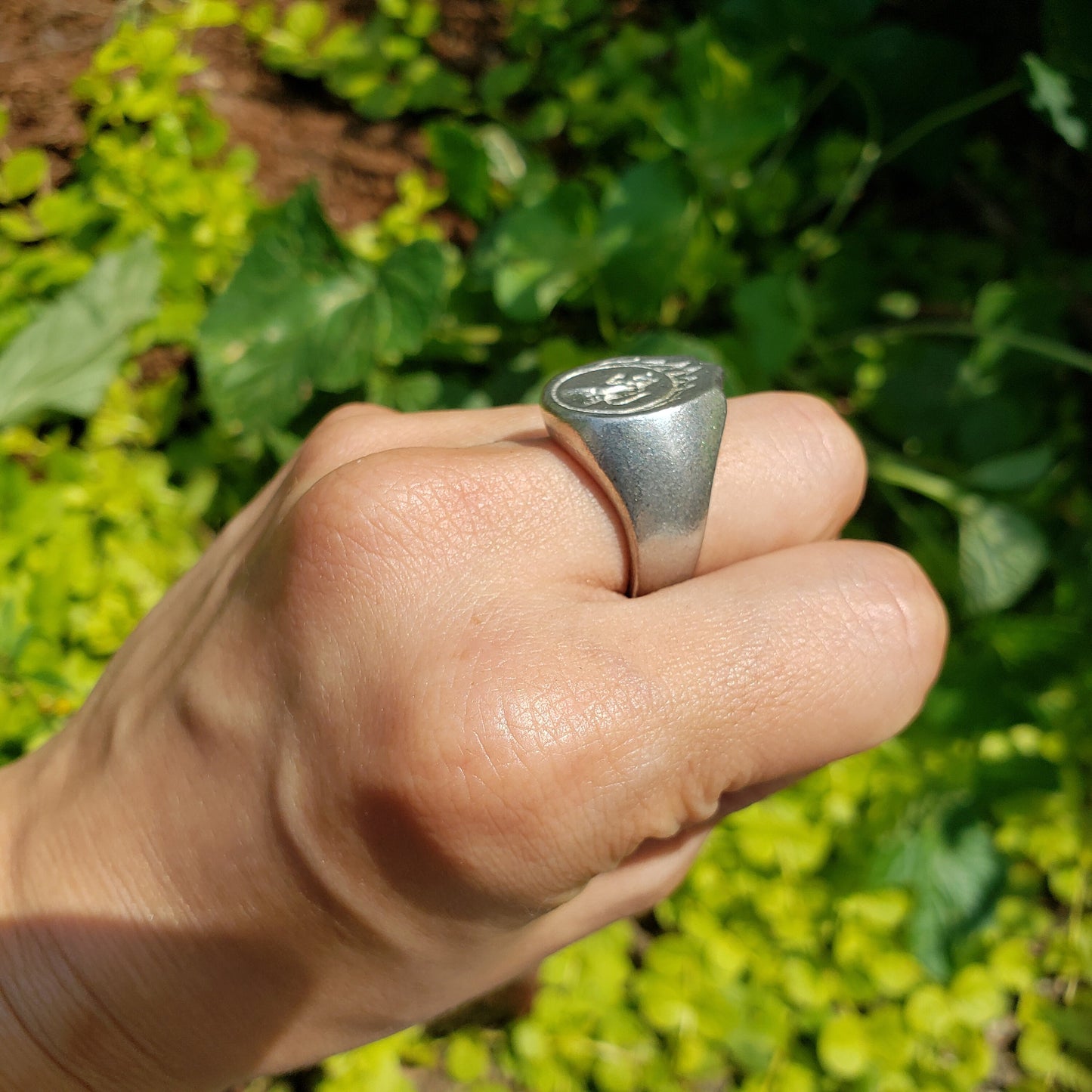 Circus tiger wax seal signet ring