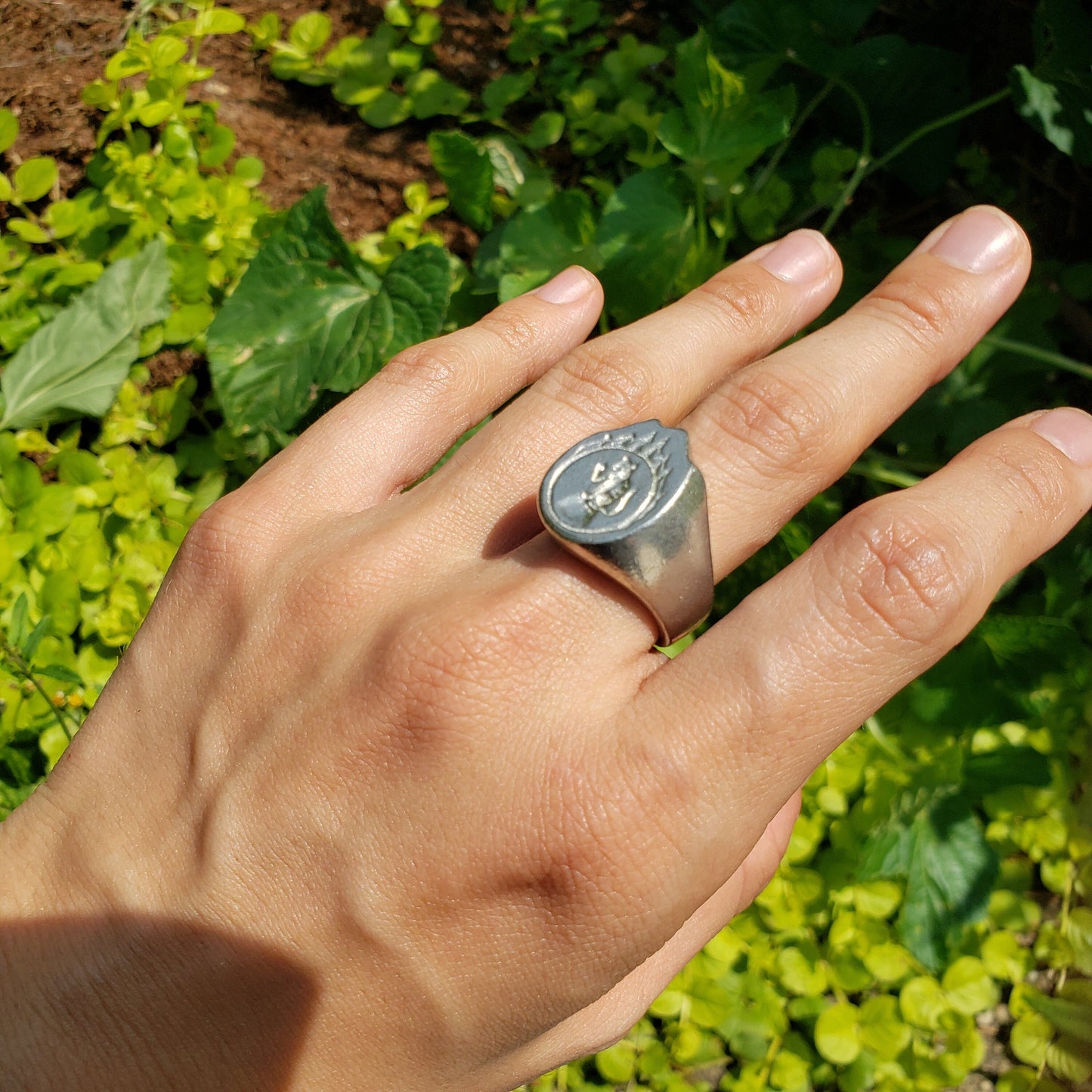 Circus tiger wax seal signet ring