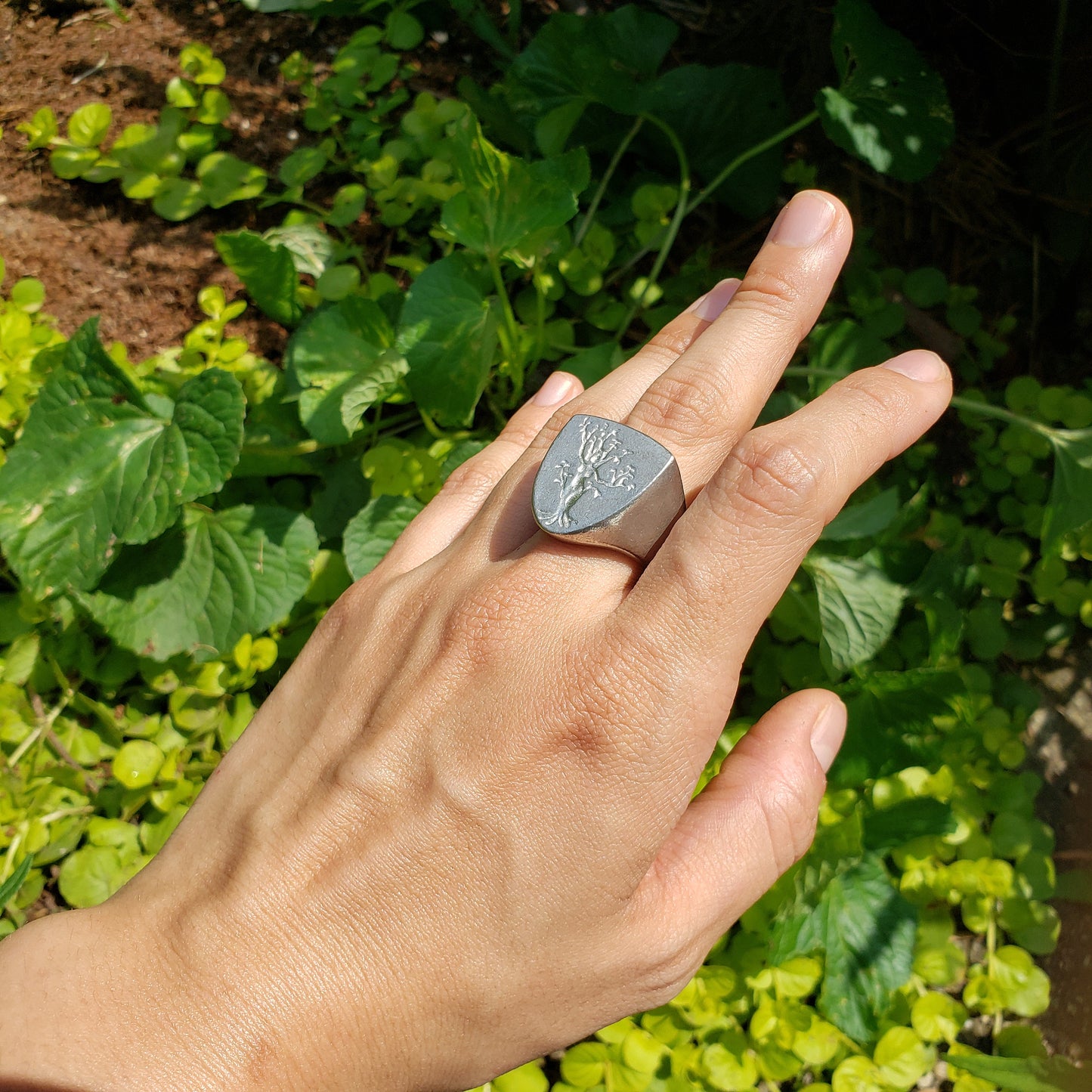 Spring dryad wax seal signet ring