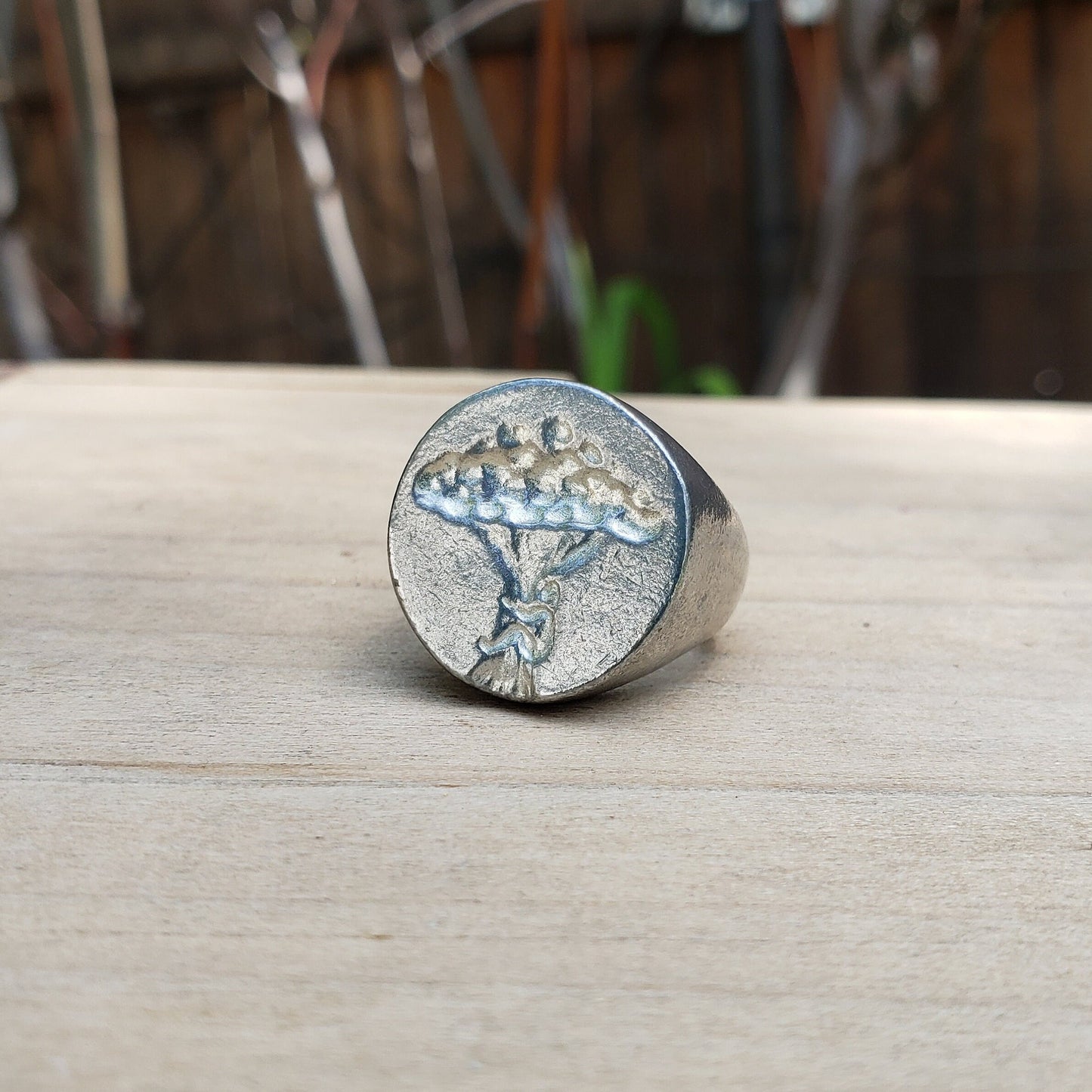 Tree hugger wax seal signet ring