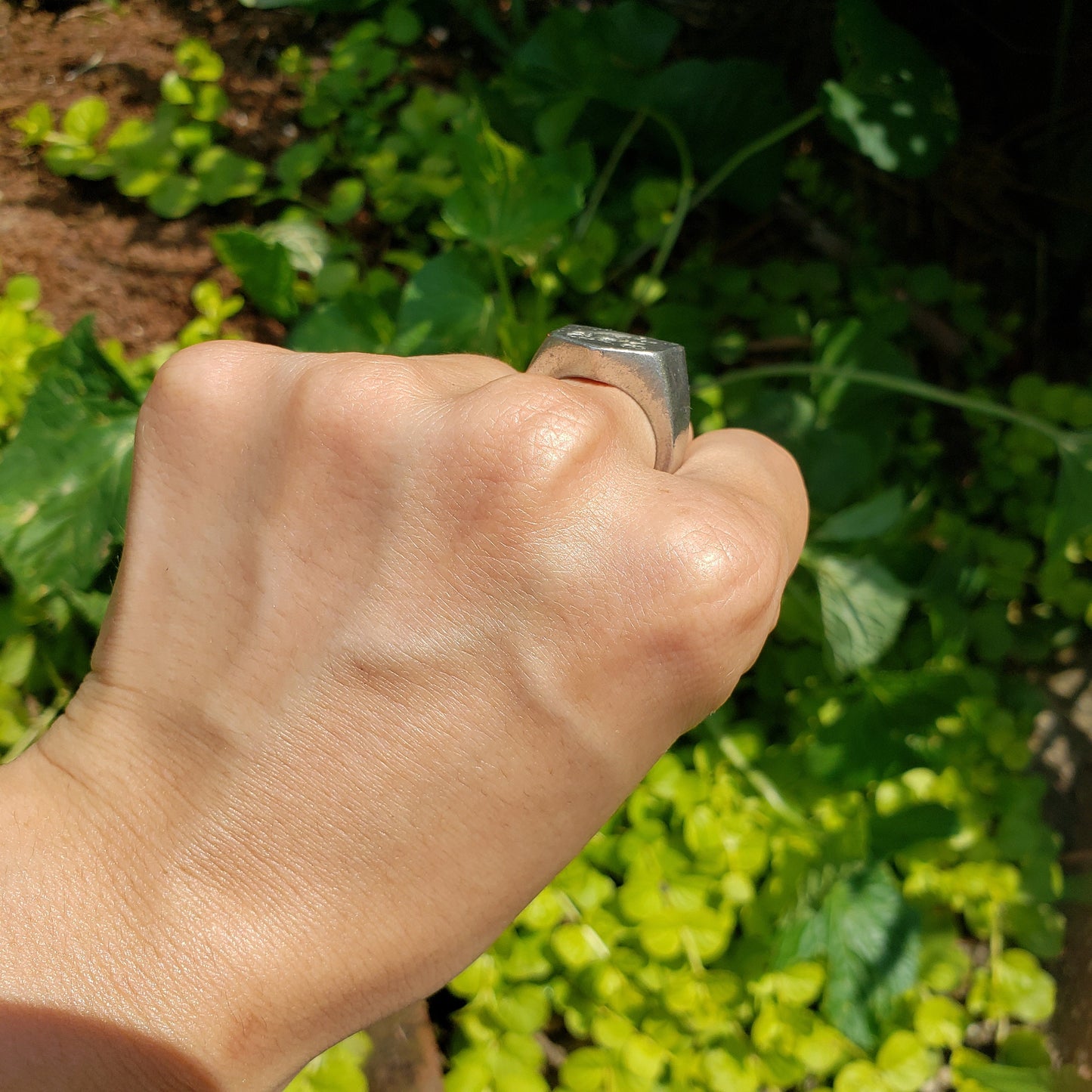 Bicycle bear wax seal signet ring