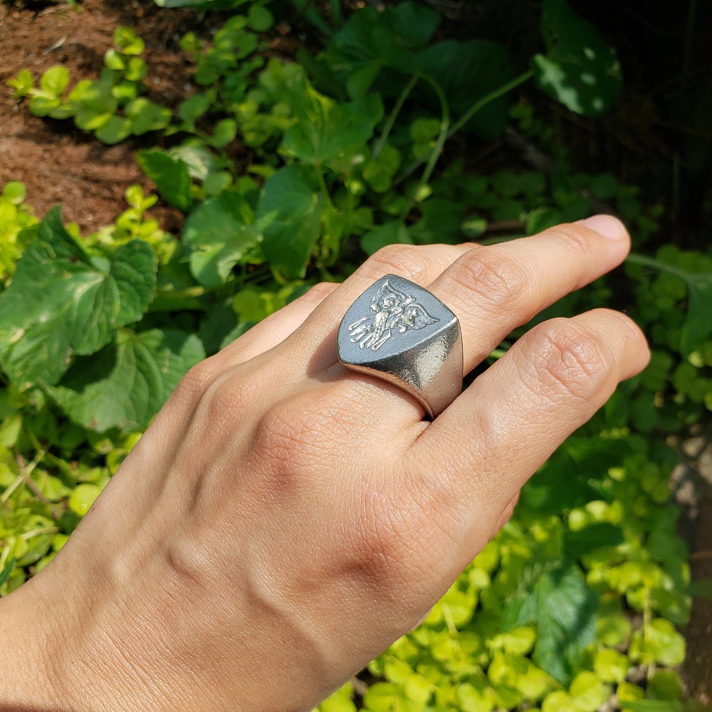 Cherubim wax seal signet ring