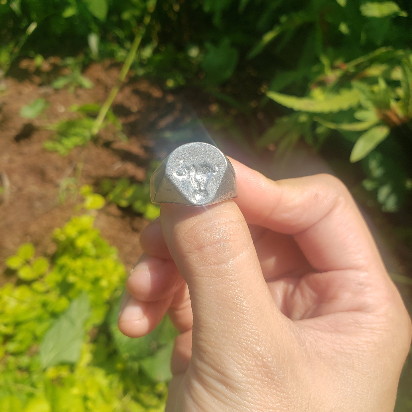 Circus elephant wax seal signet ring