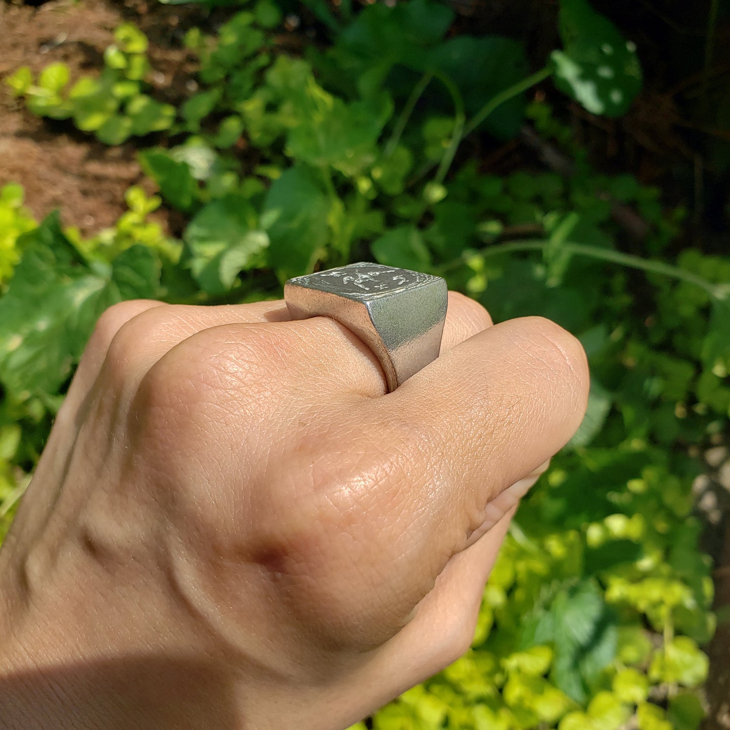 Deer woman wax seal signet ring