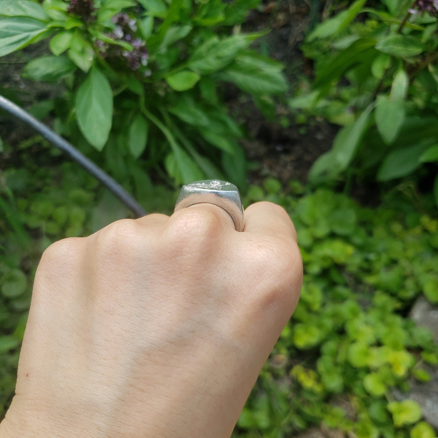 Tricycle clown wax seal signet ring