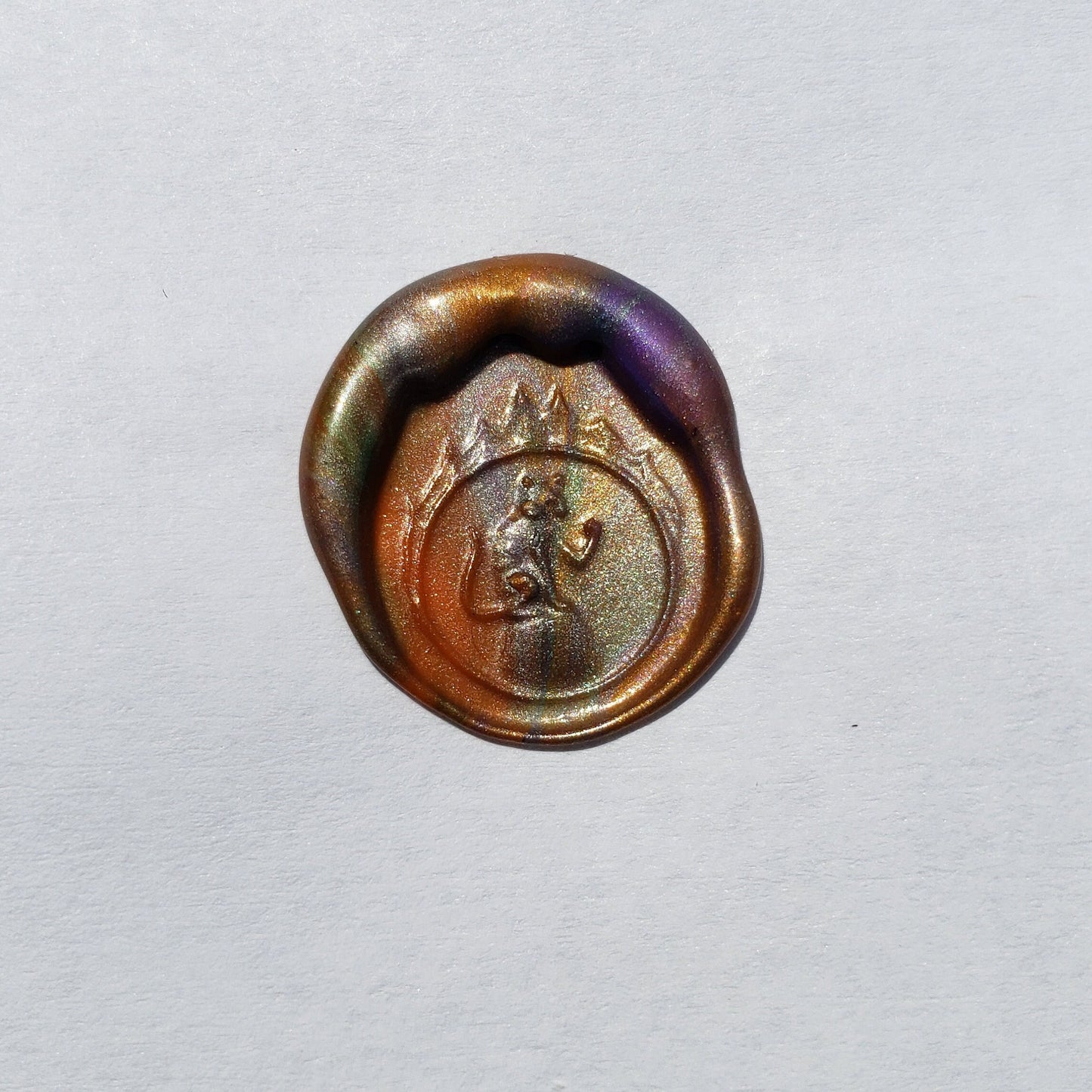 Circus tiger wax seal signet ring