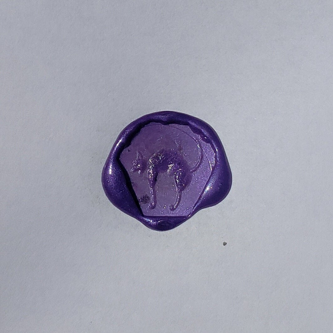 Cat amethyst Crystal wax seal stamp