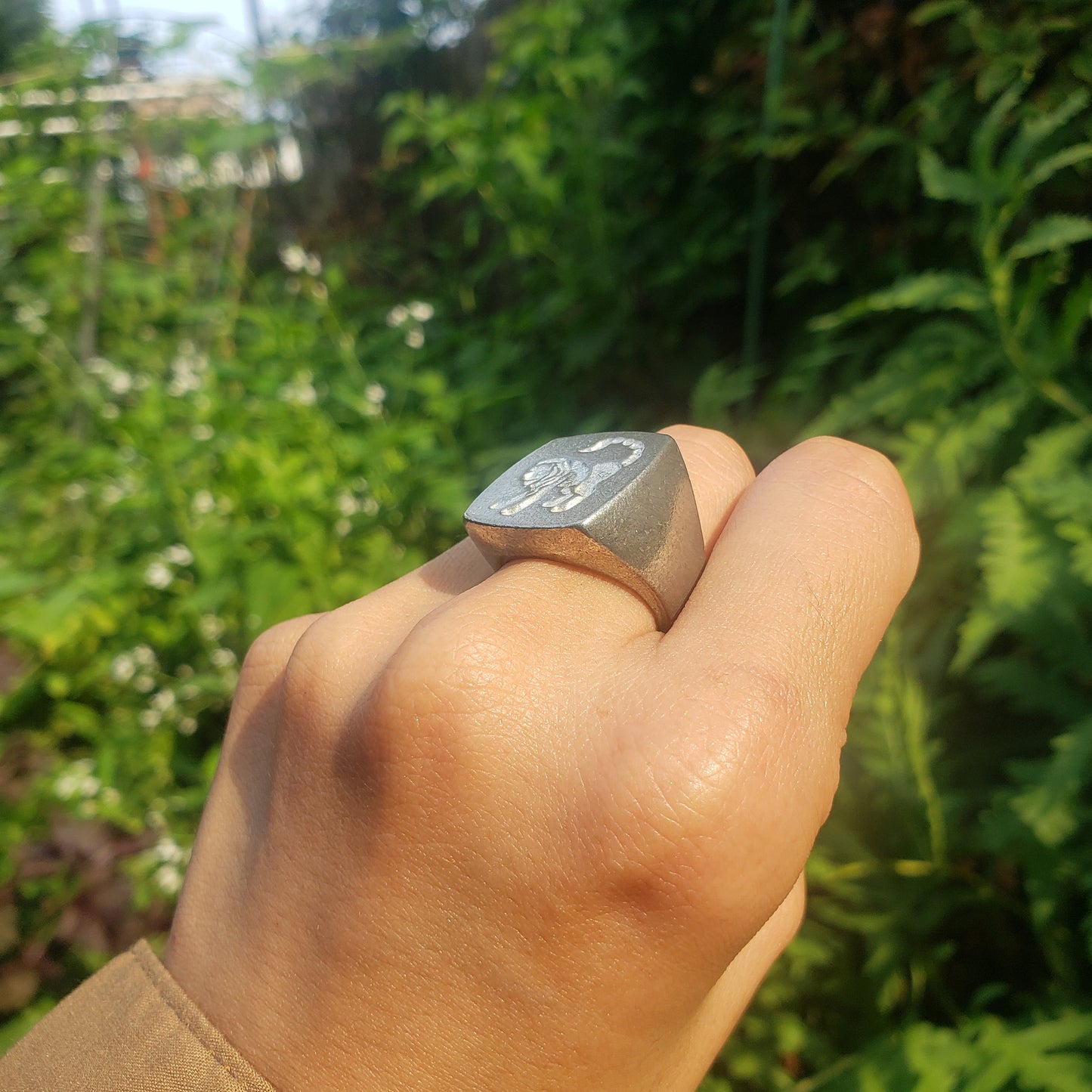 Manticore wax seal signet ring