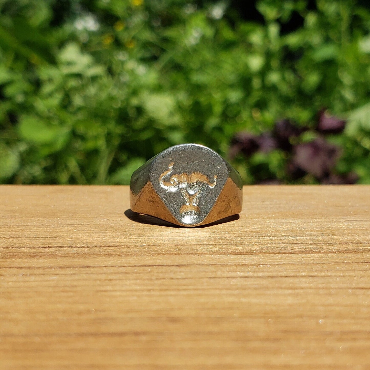 Circus elephant wax seal signet ring