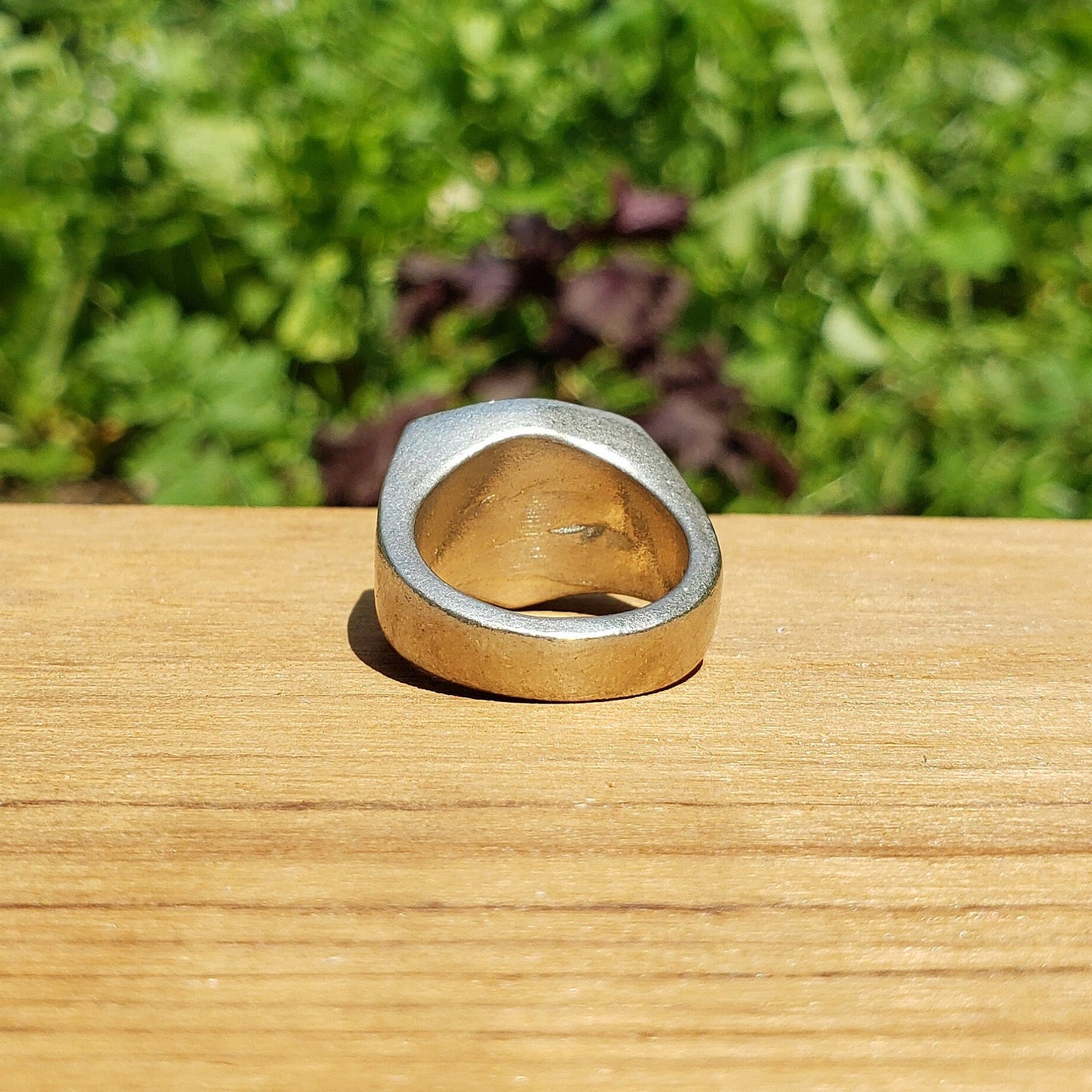 Bicycle bear wax seal signet ring