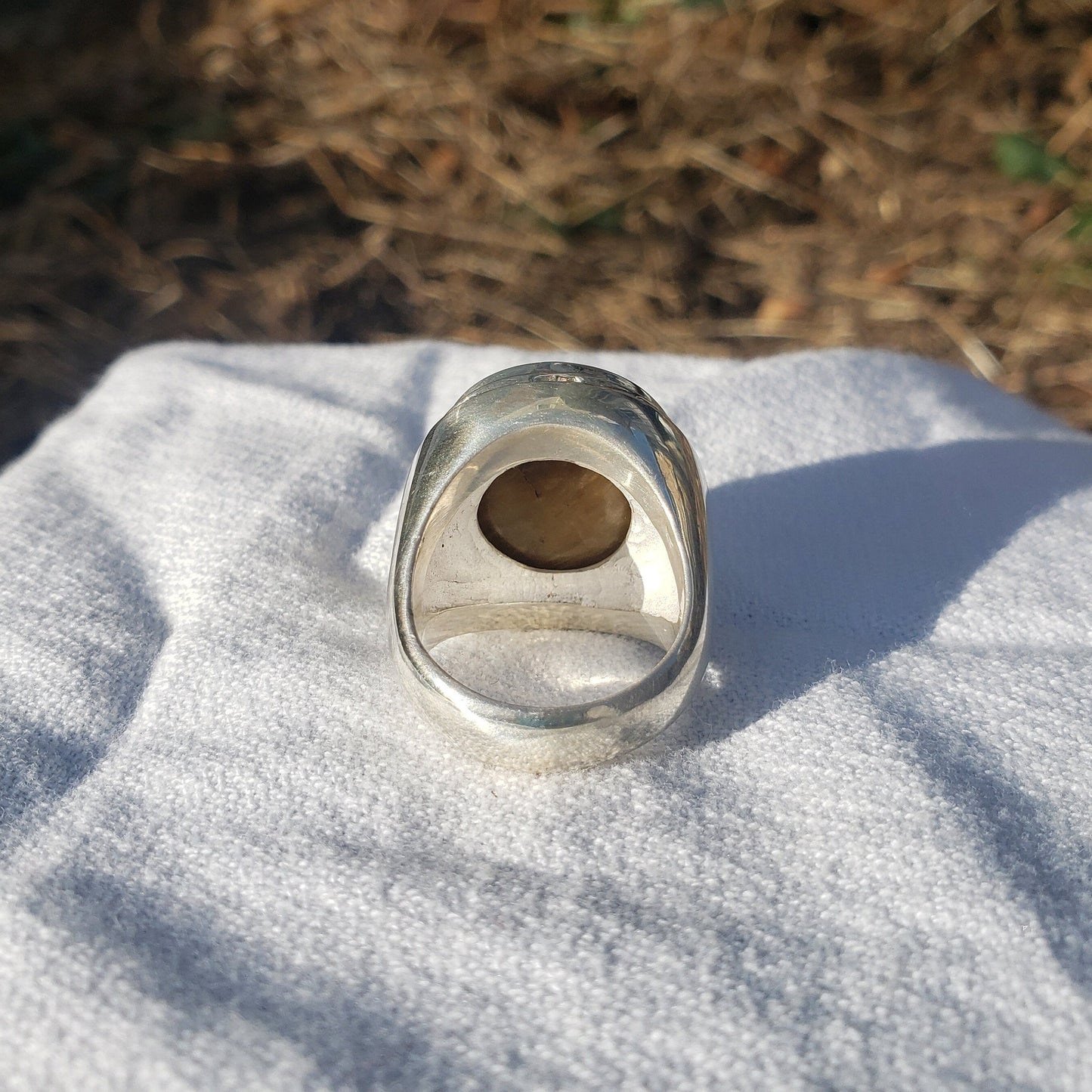 Jacko lantern tigerseye silver ring