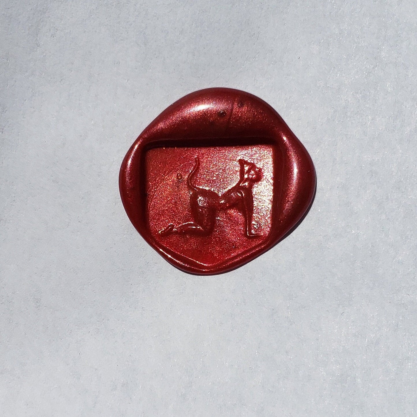 Cat girl wax seal signet ring