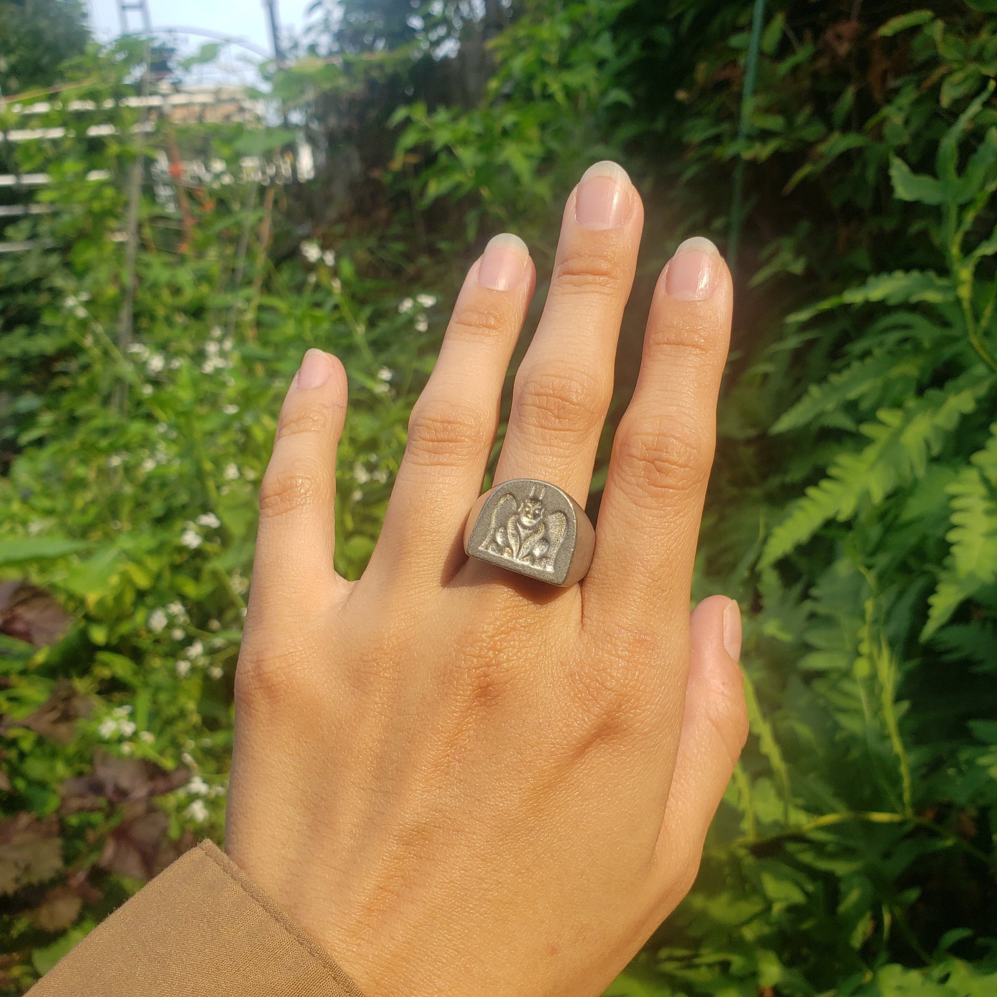 Gargoyle wax seal signet ring