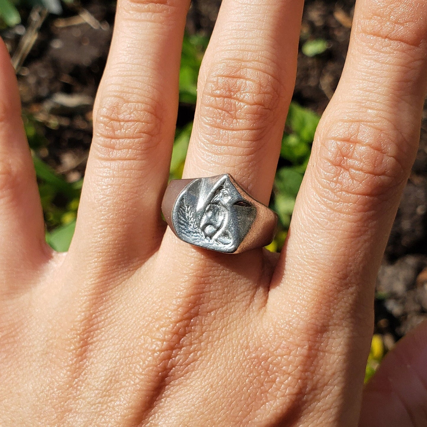 Foxy lady wax seal signet ring