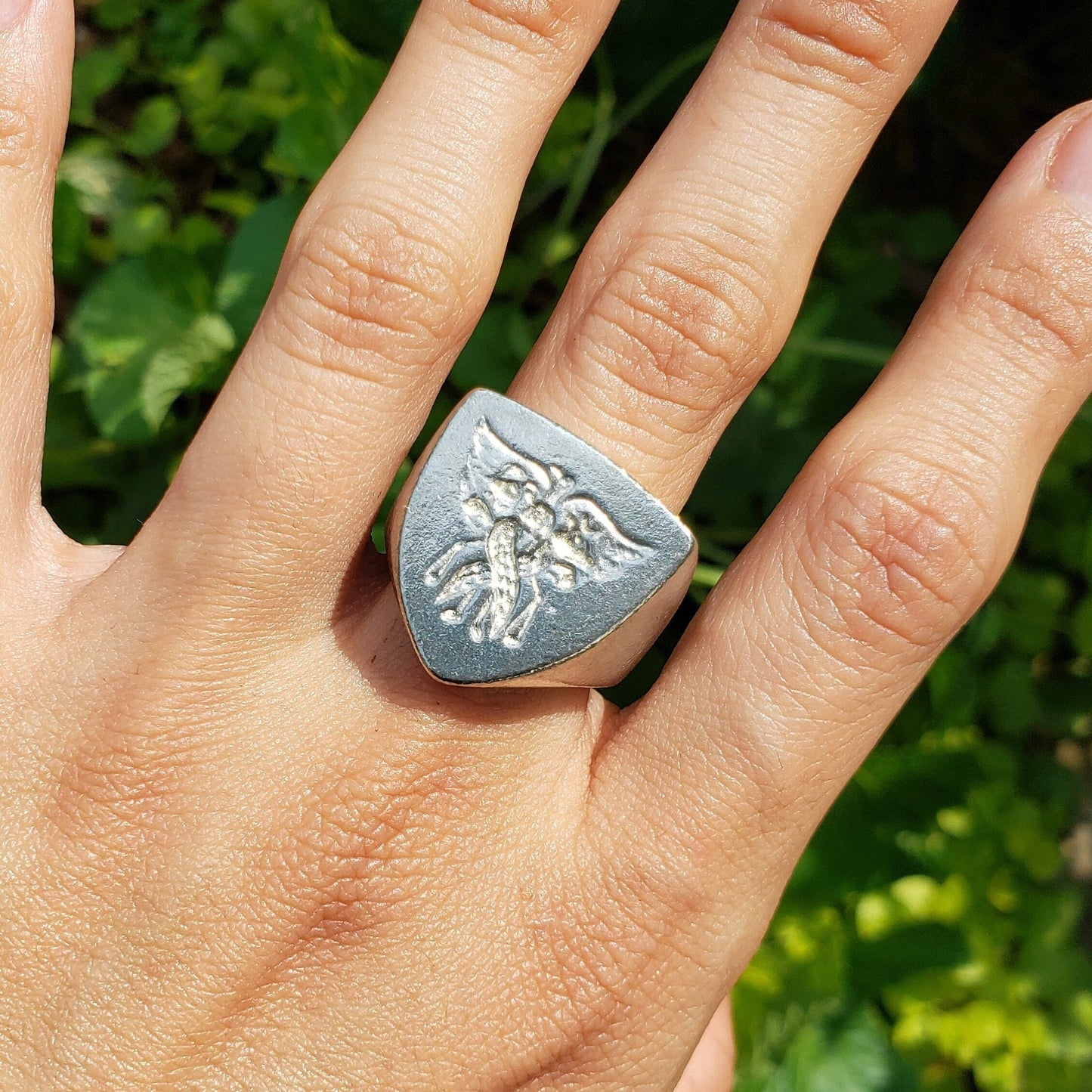 Cherubim wax seal signet ring