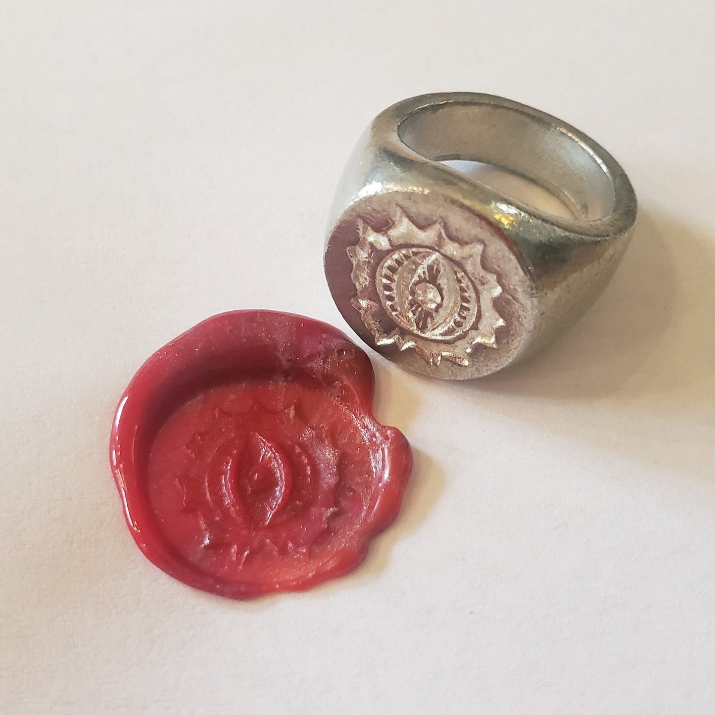 Ophanim wax seal signet ring