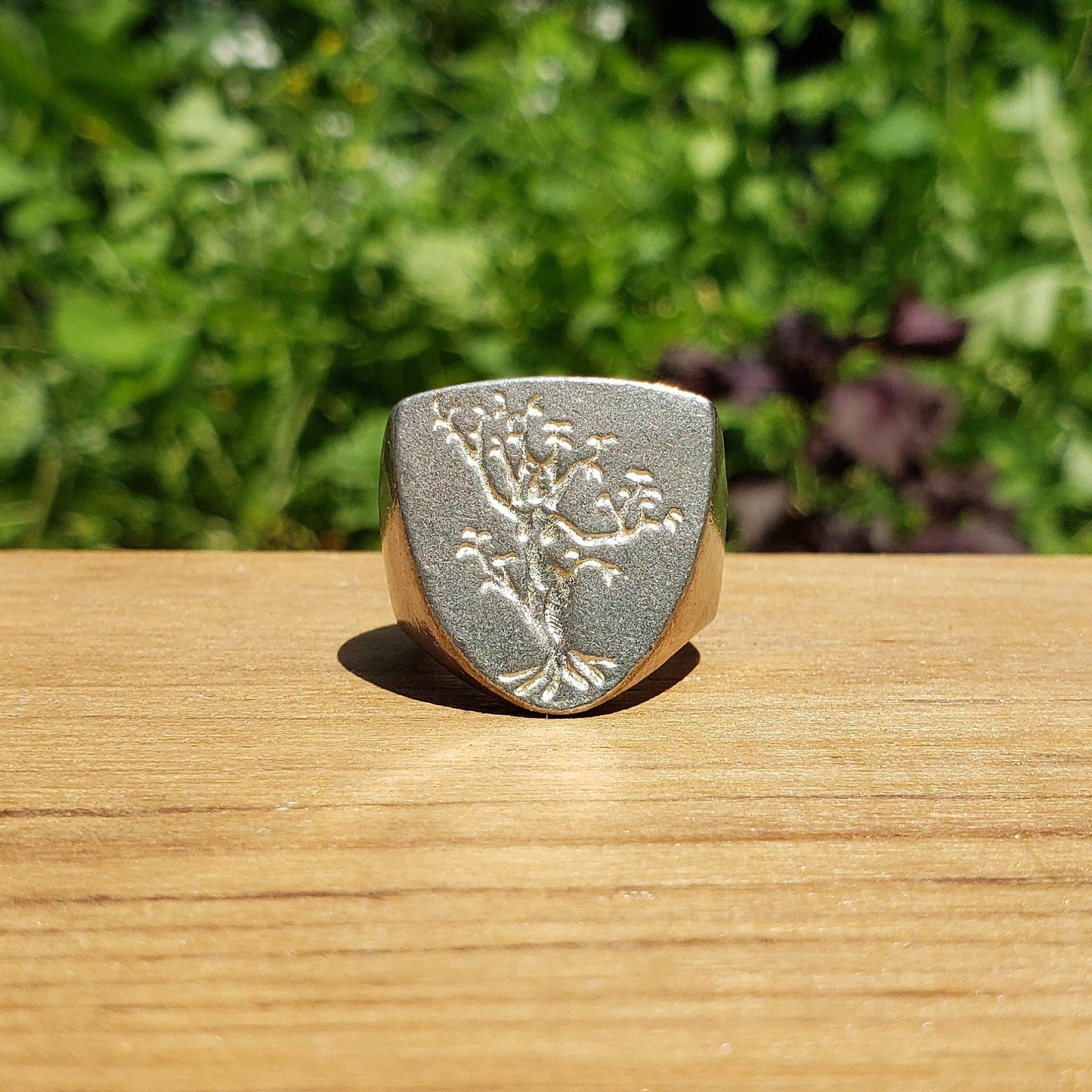 Spring dryad wax seal signet ring