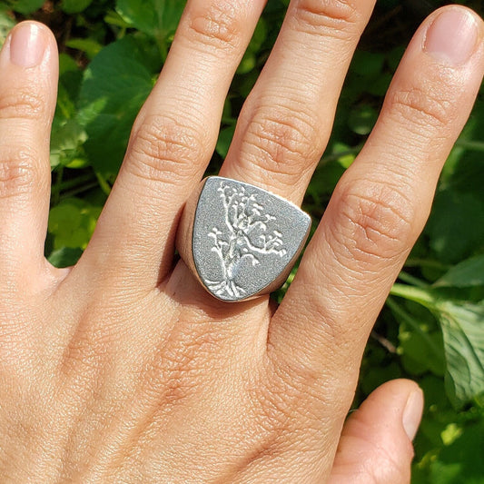 Spring dryad wax seal signet ring