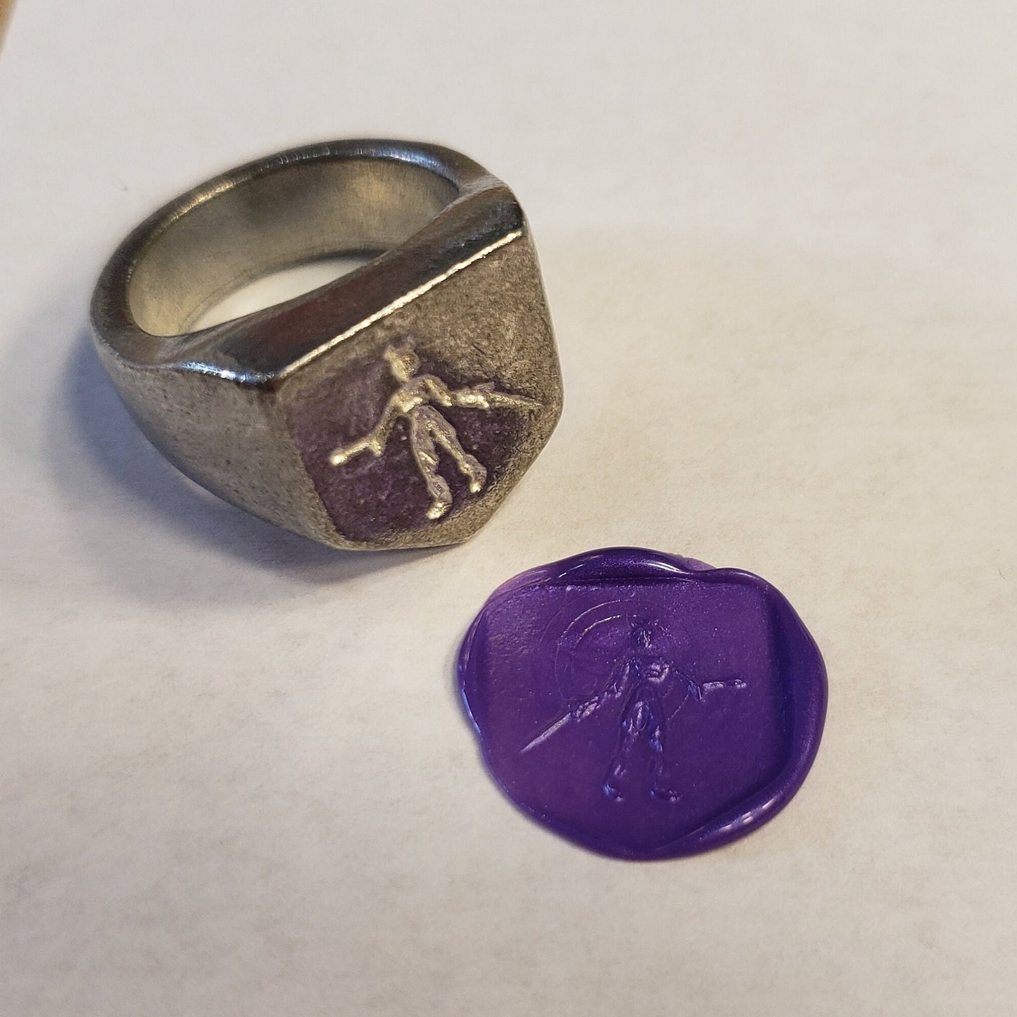 Draugr wax seal signet ring