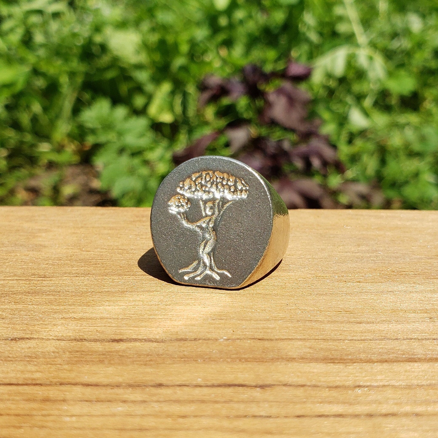 Summer dryad wax seal signet ring