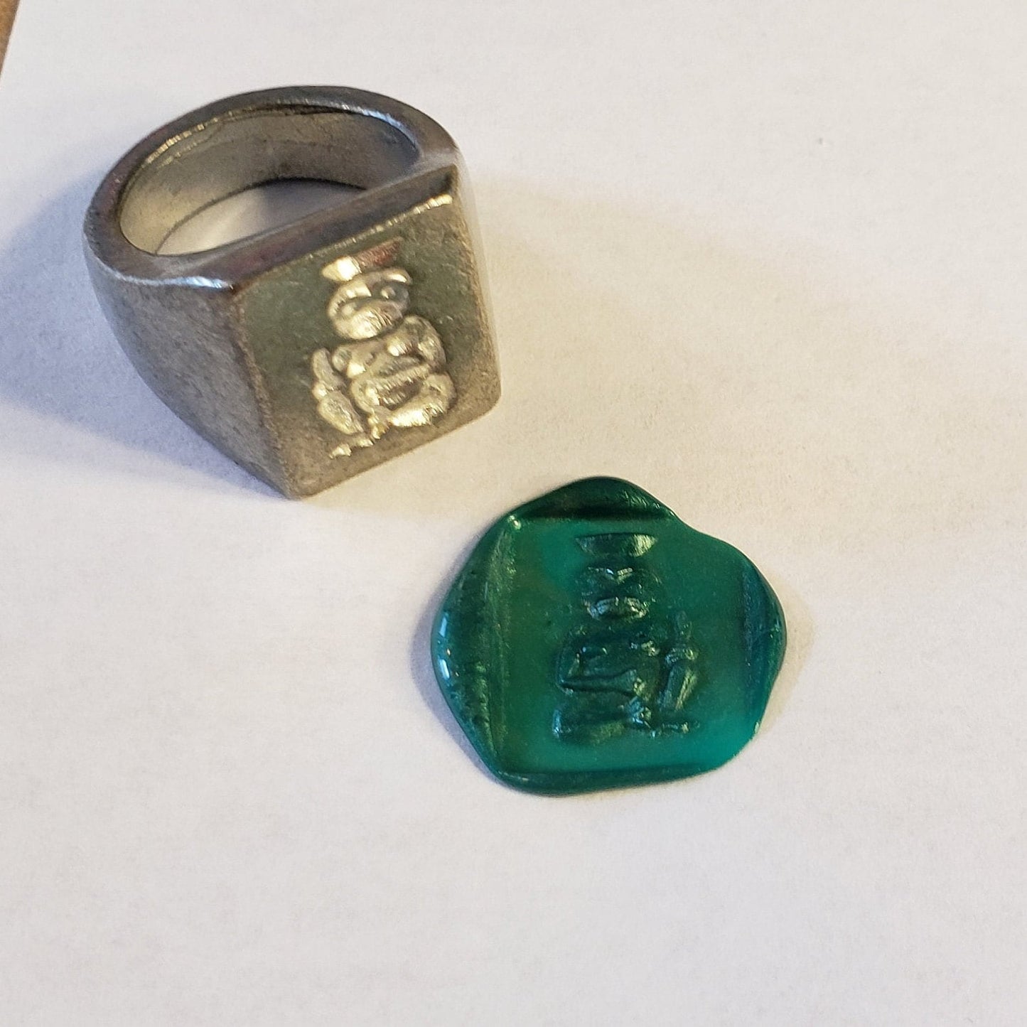 Kappa wax seal signet ring