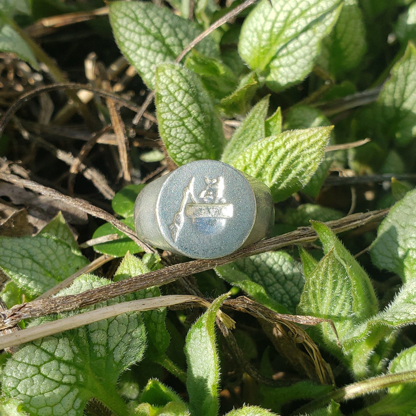 Baba yaga wax seal signet ring