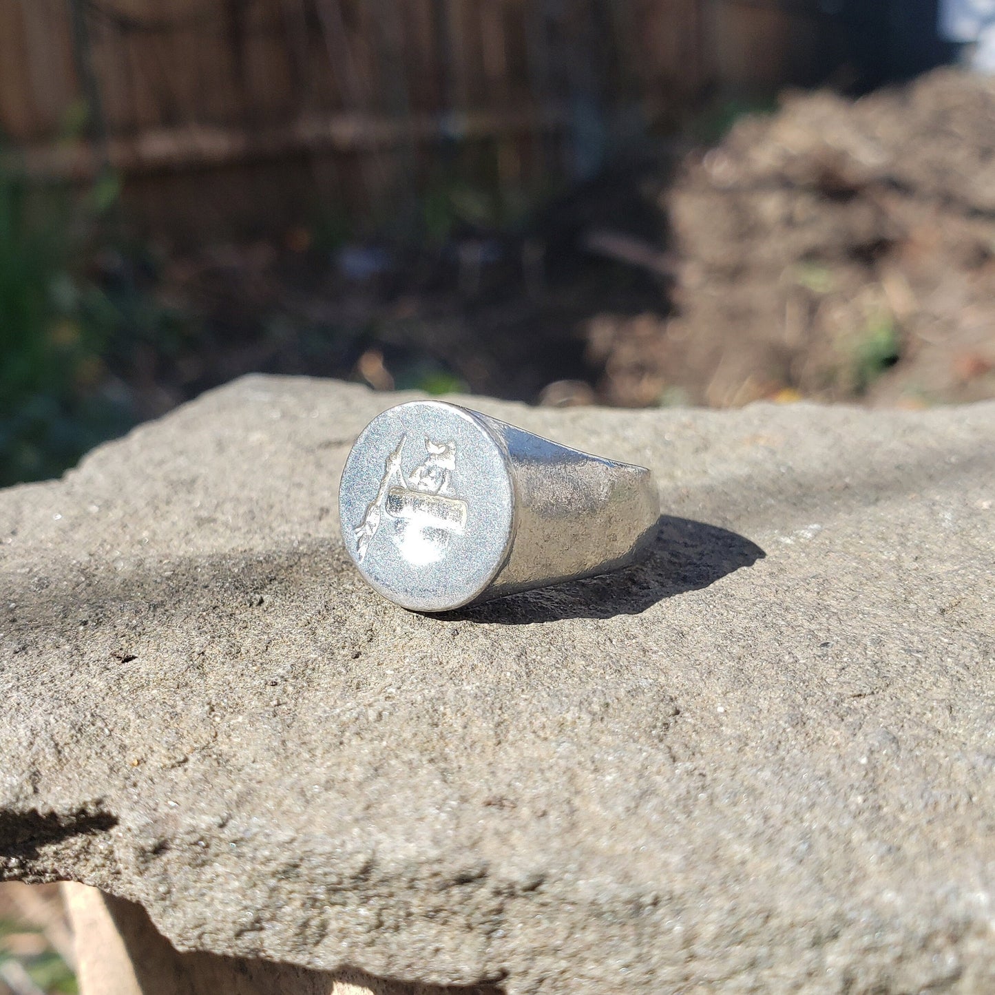 Baba yaga wax seal signet ring