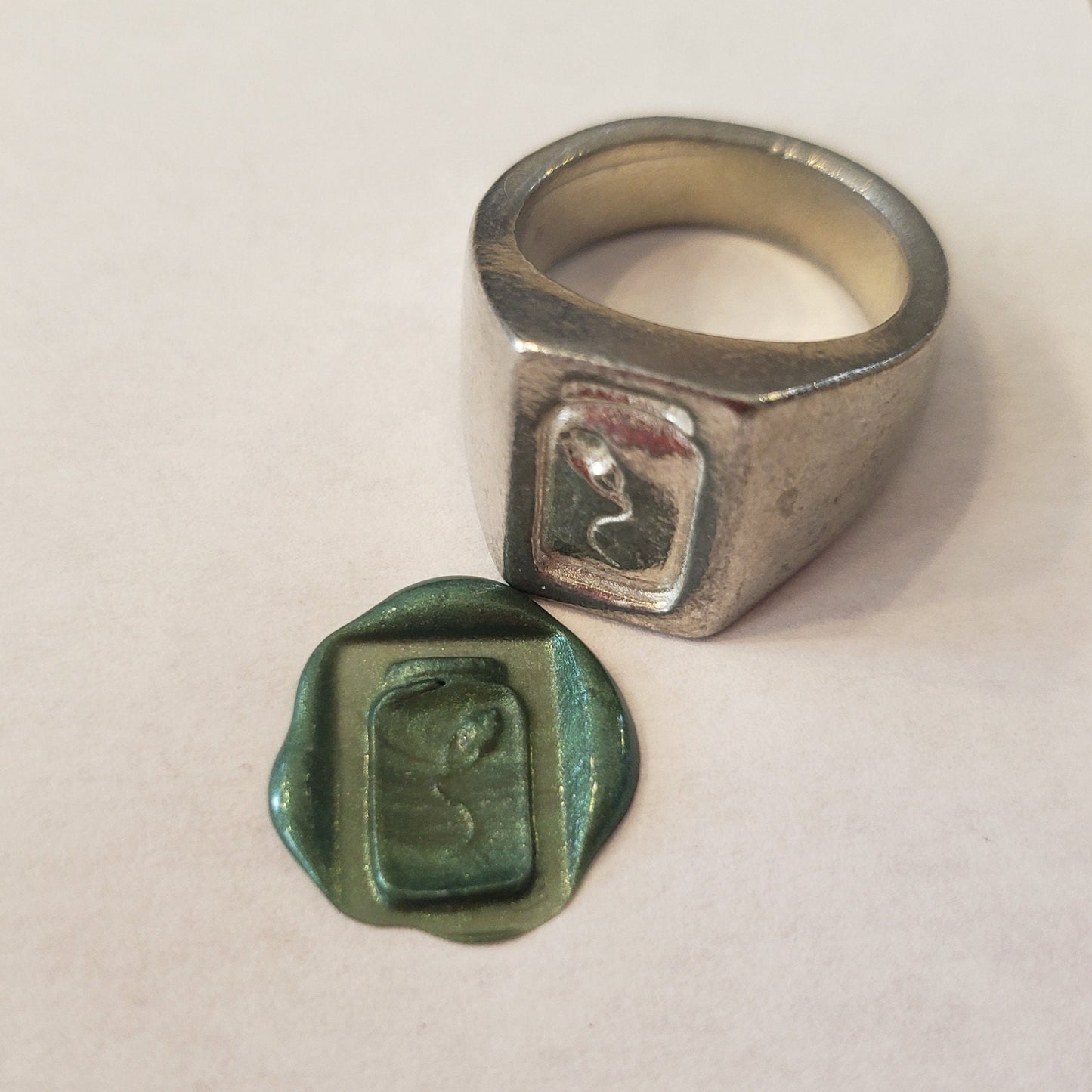 eye jar wax seal signet ring