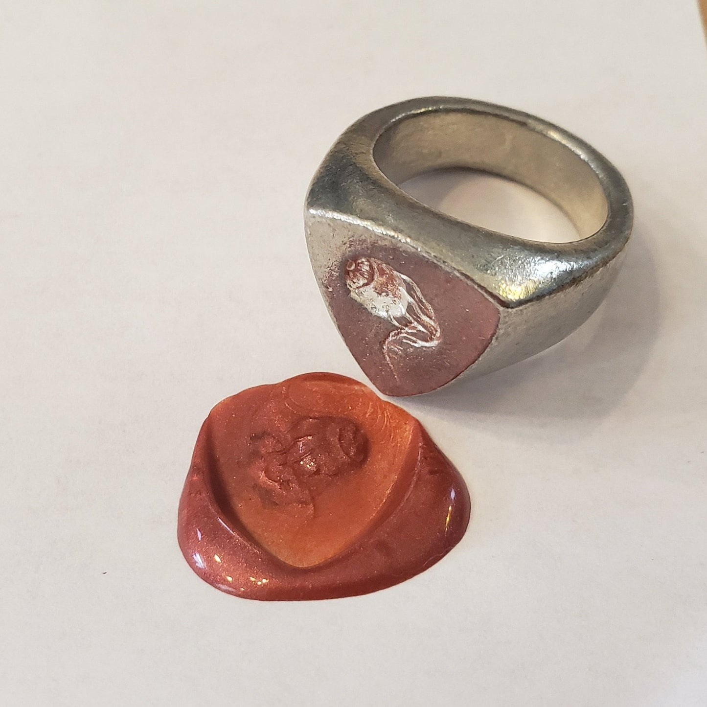 Eyeball wax seal signet ring