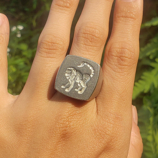 Manticore wax seal signet ring